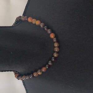 Genuine 925 Multi Colored Agate Necklace 310 Carats / Sterling Clasp & Chain